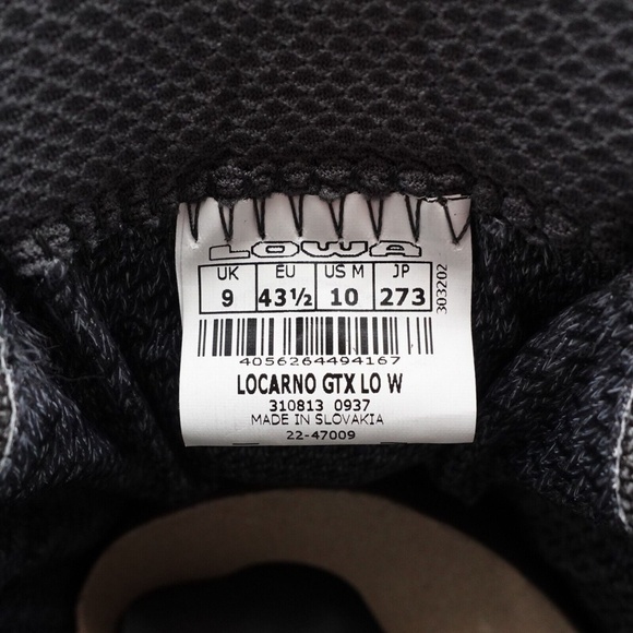 NEW Lowa Men's Locarno Low Gore-Tex GTX Waterproof Shoe 310813-0937 Black - Picture 6 of 11